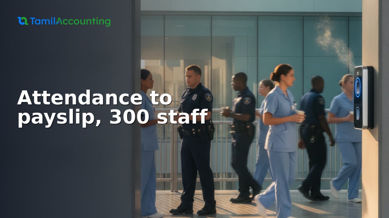 Payroll for Large Workforces in TamilAccounting: Attendance to Payslip for 300 Staff