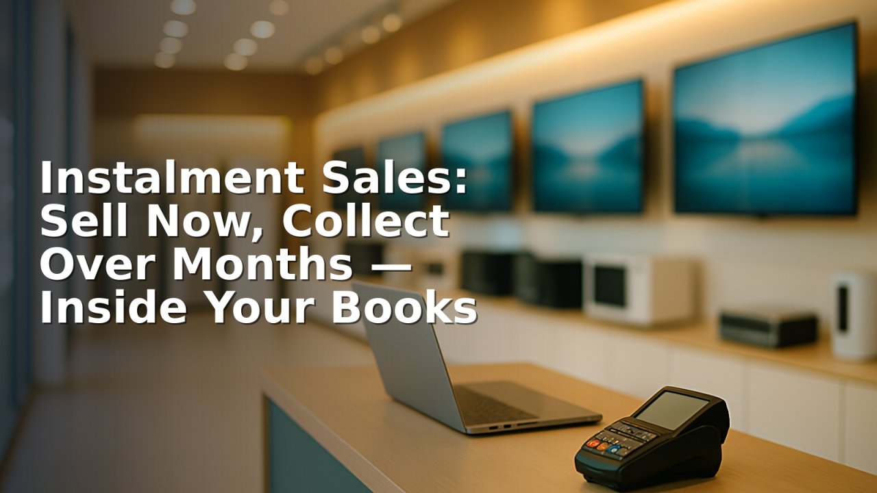 Instalment Sales: Sell Now, Collect Over Months — Inside Your Books