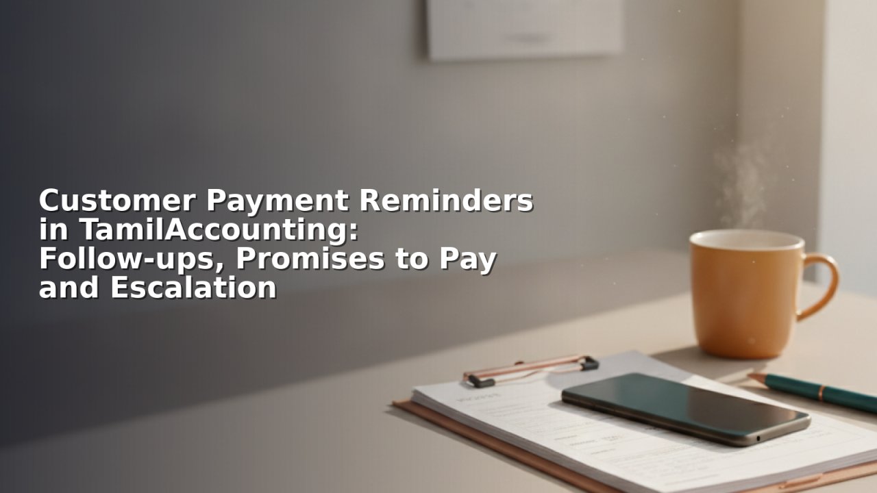 Customer Payment Reminders in TamilAccounting: Follow-ups, Promises to Pay and Escalation