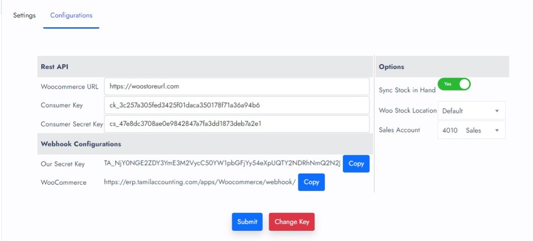 Woocommerce TamilAccounting Configurations woo-configurations